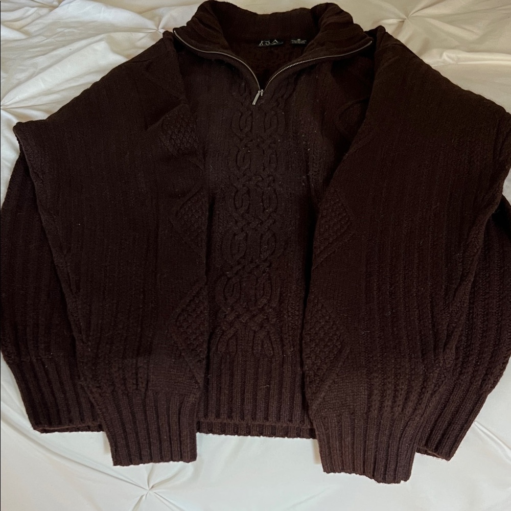Jos. A. Bank Chocolate Zip-Up Sweater